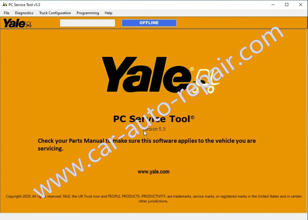 Yale PC Service Tool 5.3