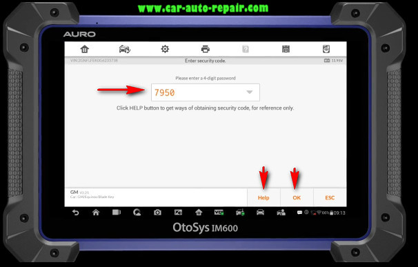 Chevrolet Equinox 2010 Key Programming by Auro IM600 (11)