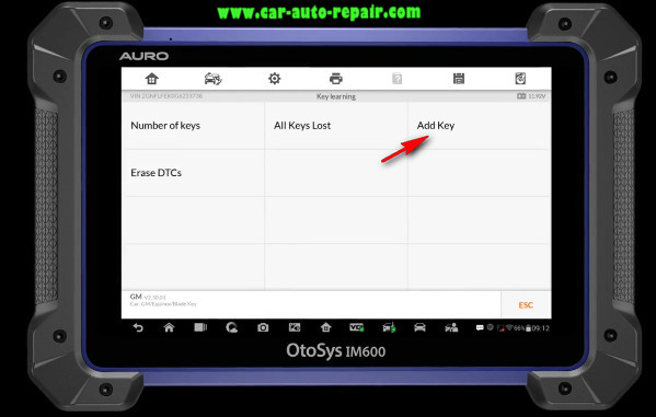 Chevrolet Equinox 2010 Key Programming by Auro IM600 (9)