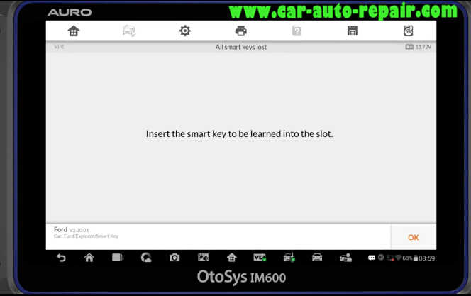 Ford Explorer 2015 Smart Key All Keys Lost Programming via AURO IM600 (16)