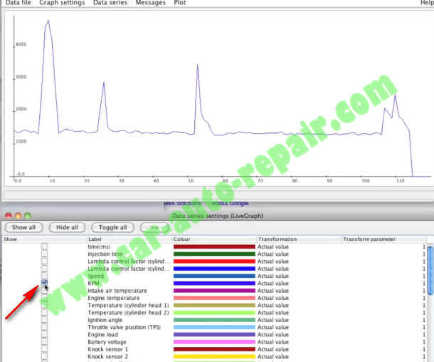 How to View BMW GS911 Real-time Log File Data (Live Graph) (8)
