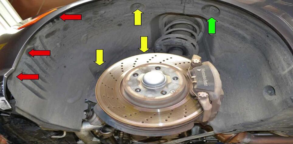 Mercedes Benz W204 Wheel Well Liner Removal Guide (2)