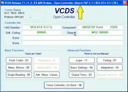 Vcds Perform Audi A4 Abs Coding Guideauto Repair Technician Home