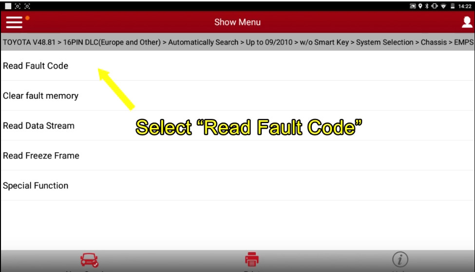 Adjust Torque Sensor for Toyota 2006 C1515 Trouble Code by Launch X431 (10)