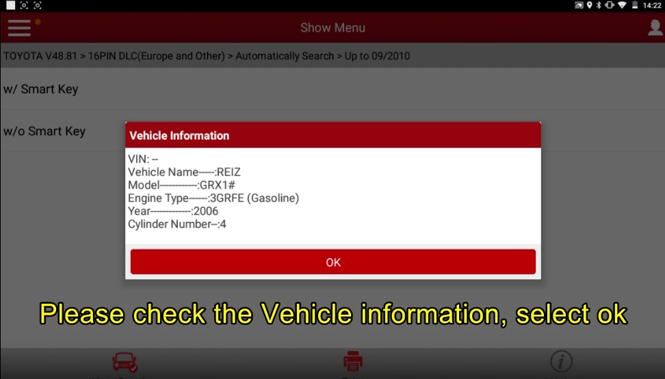 Adjust Torque Sensor for Toyota 2006 C1515 Trouble Code by Launch X431 (6)