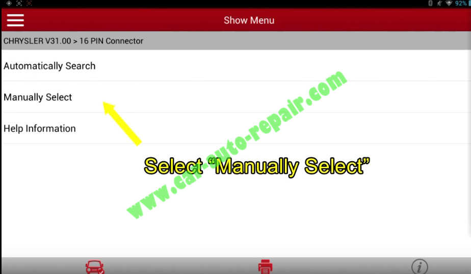 Chrysler 300 Electronic Throttle Control ResetLearning by Launch X431 (3)