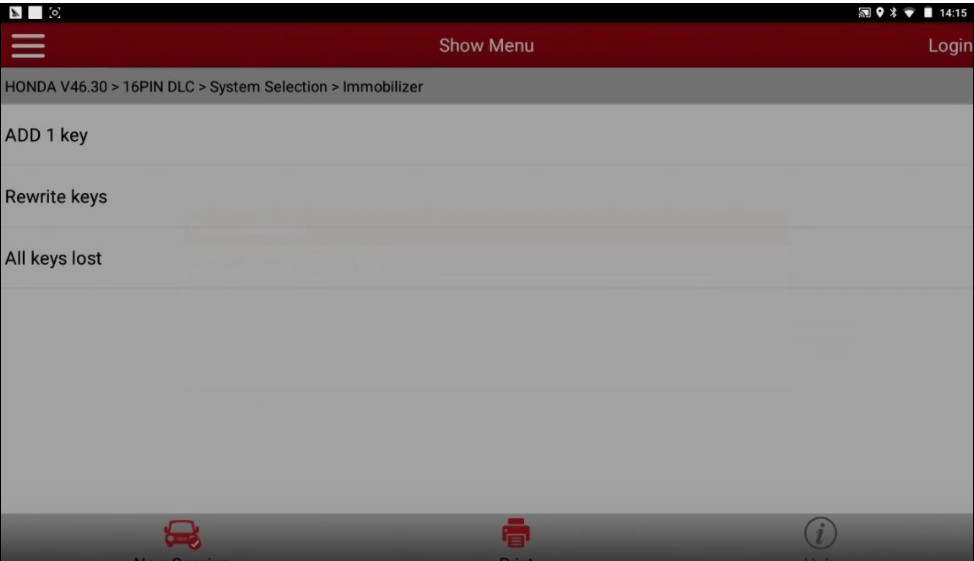 Honda Accord All Key Lost Programming by Launch X431 (10)