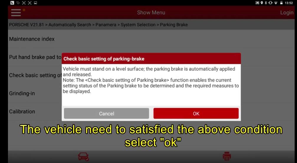 Porsche Panamera 2013 Parking Brake Programming After Replacement (10)