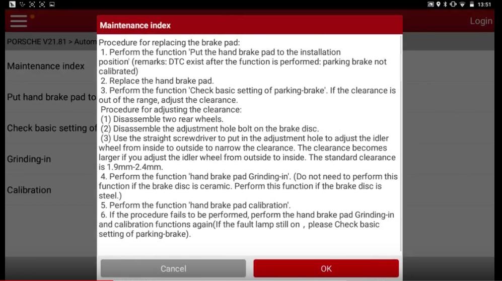 Porsche Panamera 2013 Parking Brake Programming After Replacement (5)