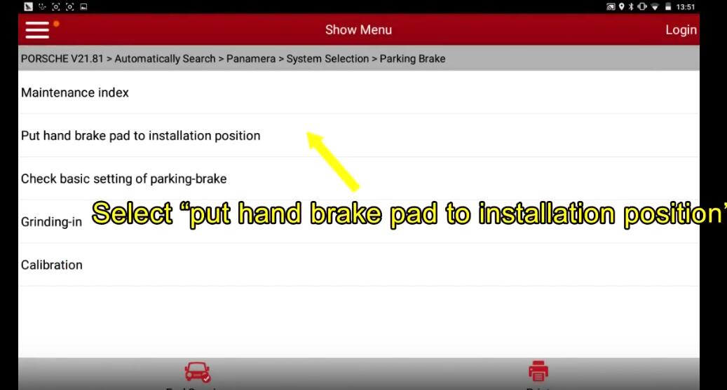 Porsche Panamera 2013 Parking Brake Programming After Replacement (6)