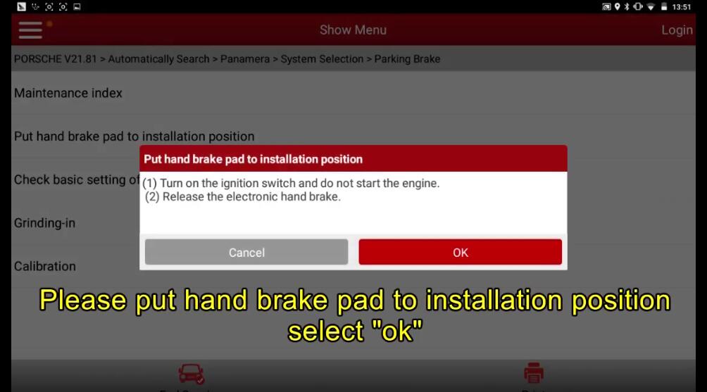 Porsche Panamera 2013 Parking Brake Programming After Replacement (7)