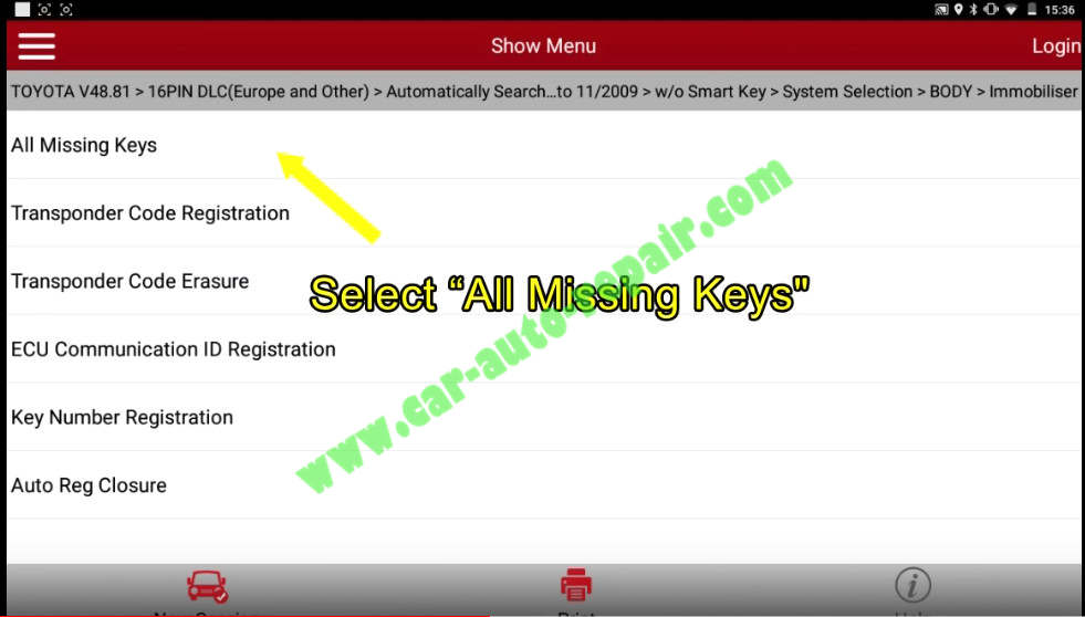 Toyota Crown 2013 Keys & Remote Programming by Launch X431 (11)