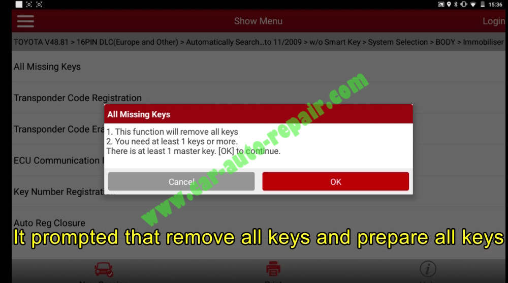 Toyota Crown 2013 Keys & Remote Programming by Launch X431 (12)