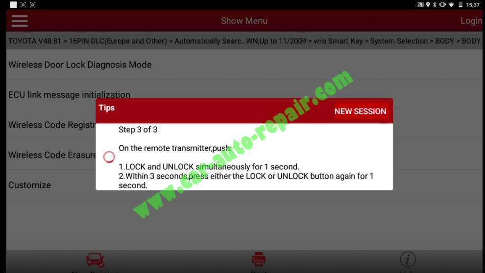 Toyota Crown 2013 Keys & Remote Programming by Launch X431 (20)