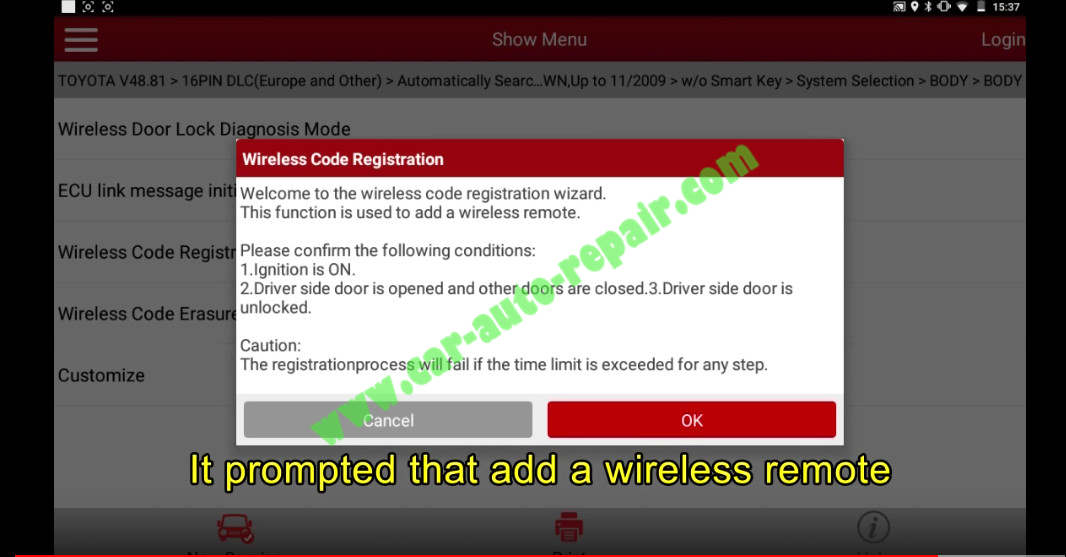 Toyota Crown 2013 Keys & Remote Programming by Launch X431 (21)