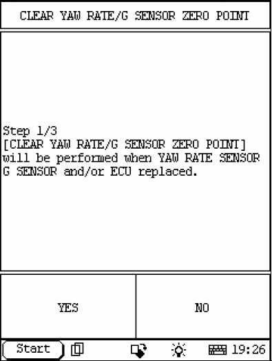 Toyota Yaw Rate Acceleration Sensor and VSC Light Reset by Launch X431 (2)