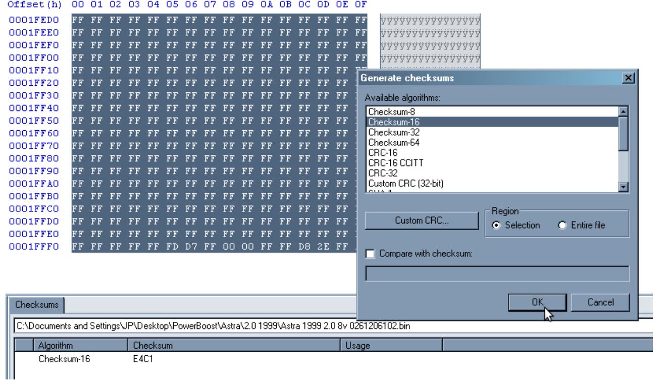 WinOLS Correct Checksum for Opel Motronic 1.5.5 (4)