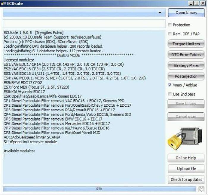 ecusafe 2.0 obd ecu program