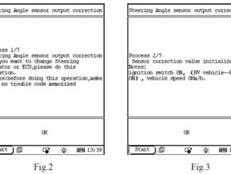 Toyota Steering Angle Sensor Output Correction by Launch X431 (2)