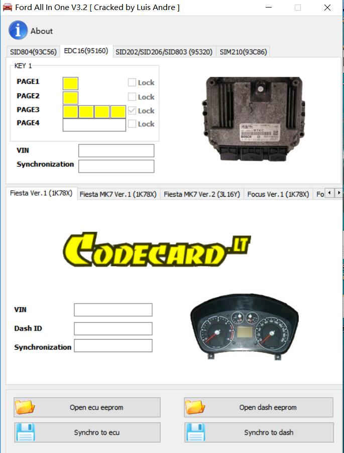 Ford Fiesta SIM210 v1.1+ 1