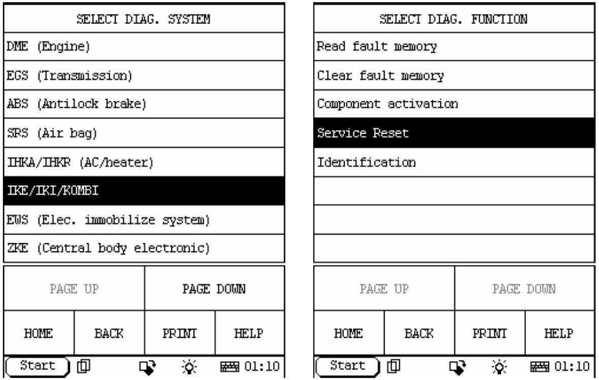 BMW 3 E46 Service Light Reset by Launch X431 (3)