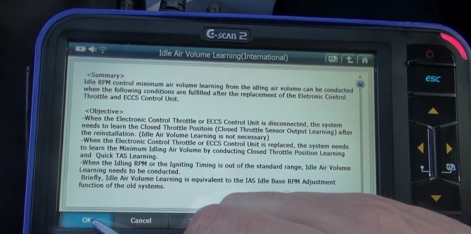 G-scan2 Perform Idle Air Volume Learning for Nissan (13)