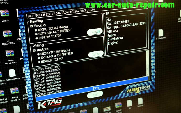 KTAG Read Out Audi BOSCH EDC17 C46 VAG ECU Data (9)