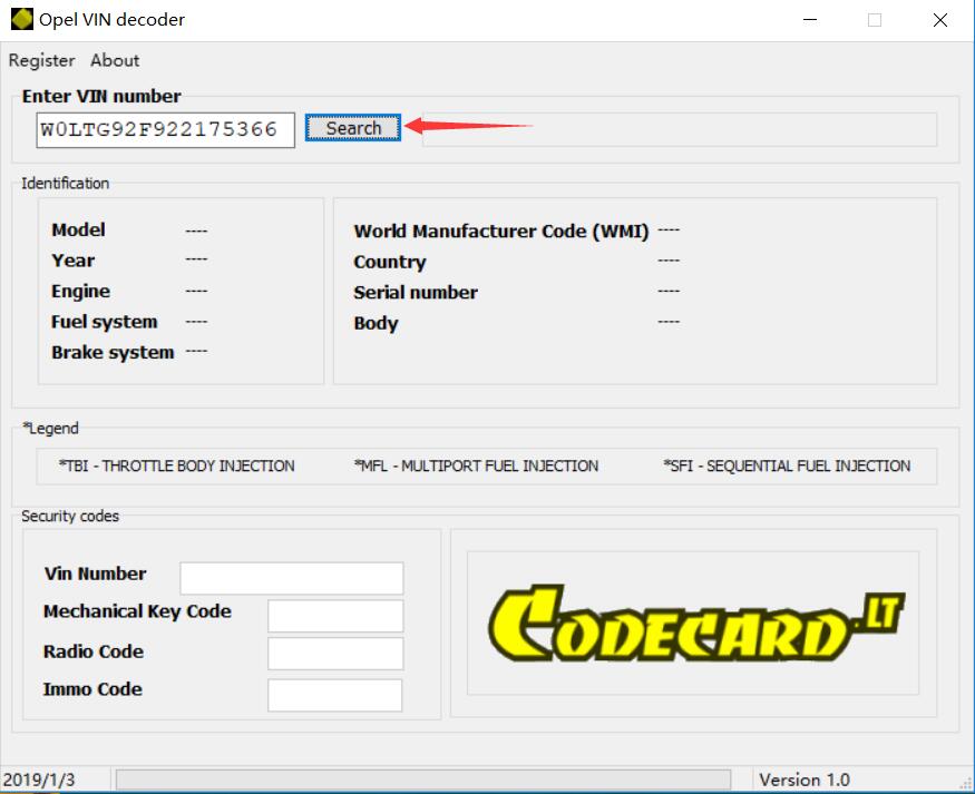 Opel VIN Decoder v1.0 Free Download (2)