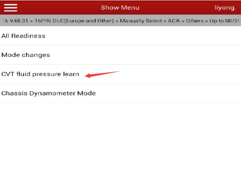 Toyota CVT Fluid Pressure Learning by Launch X431 (1)