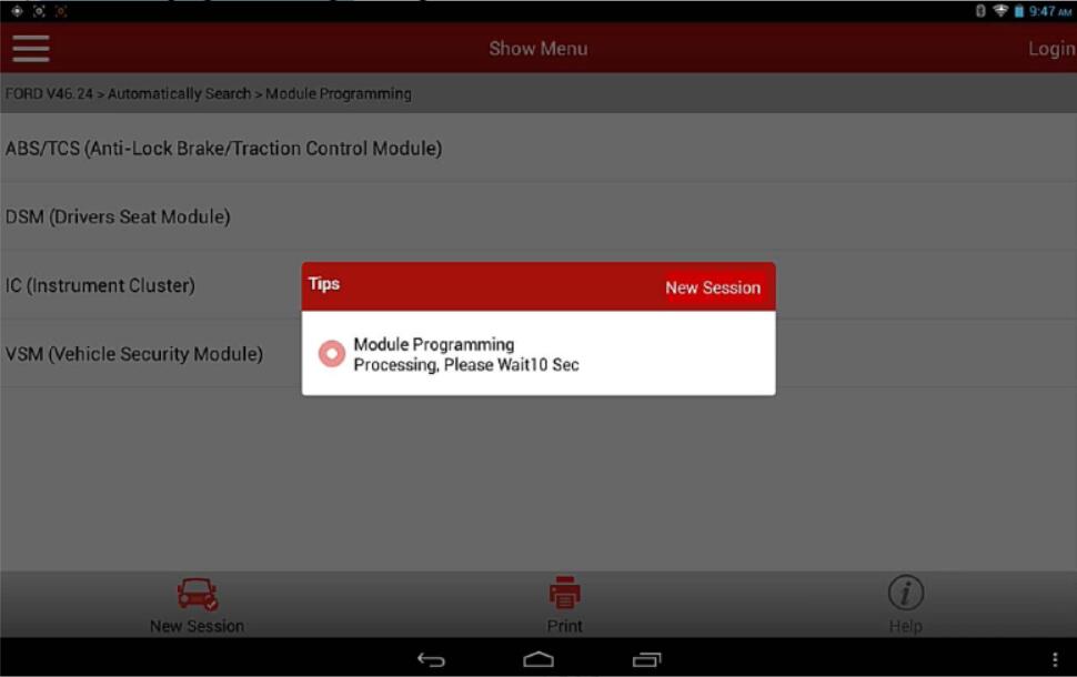Ford ABS Module Program After Replacement by Launch X431 (6)