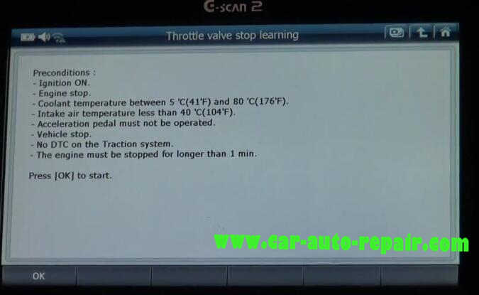 G-Scan2 benz throttle learning resetting the cold start adaptation value (4)