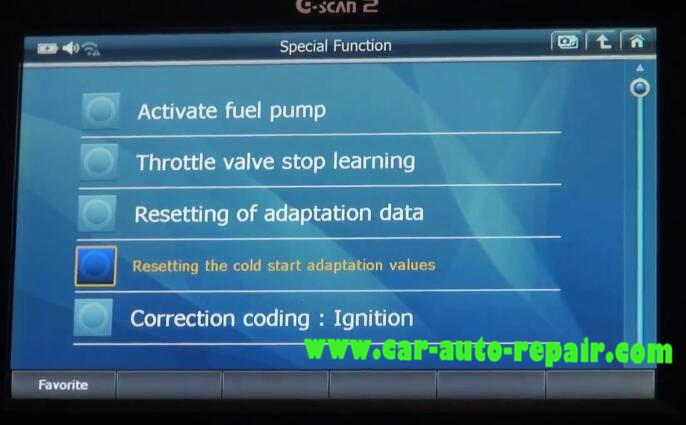 G-Scan2 benz throttle learning resetting the cold start adaptation value (8)