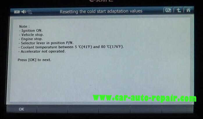 G-Scan2 benz throttle learning resetting the cold start adaptation value (8)