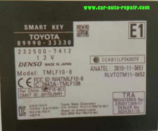 Lexus E350 2013 Smart Keys All Key Lost Programming Guide (5)