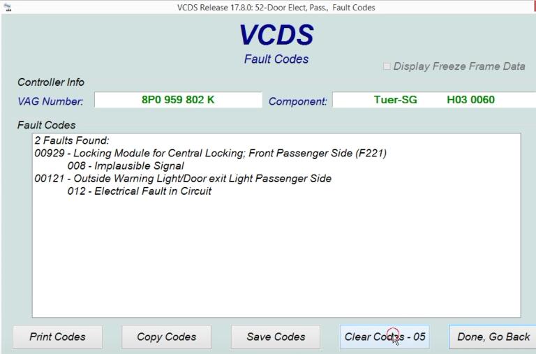 VW Door Lock Control Model 00929 & 00121 Trouble Repair (9)