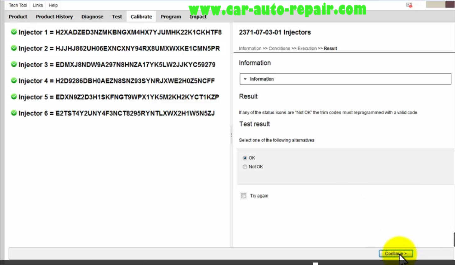 Volvo PTT Calibrate Injectors Trim Codes (11)