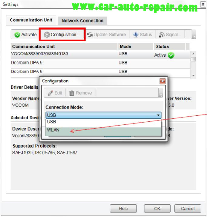 Volvo PTT Configure a VOCOM to WLAN Wireless Mode (3)