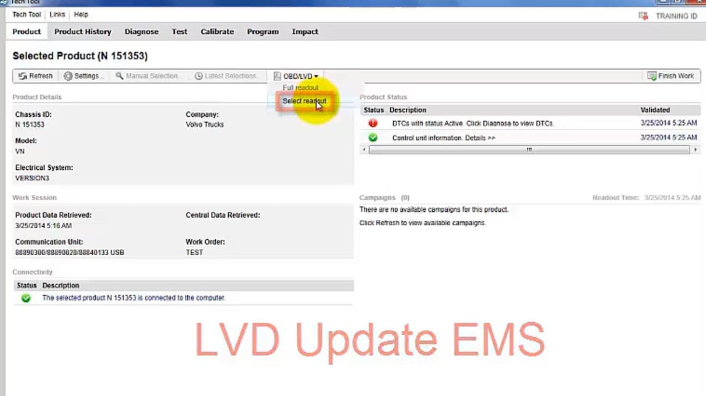 Volvo PTT Read Out OBDLVD Parameters (5)