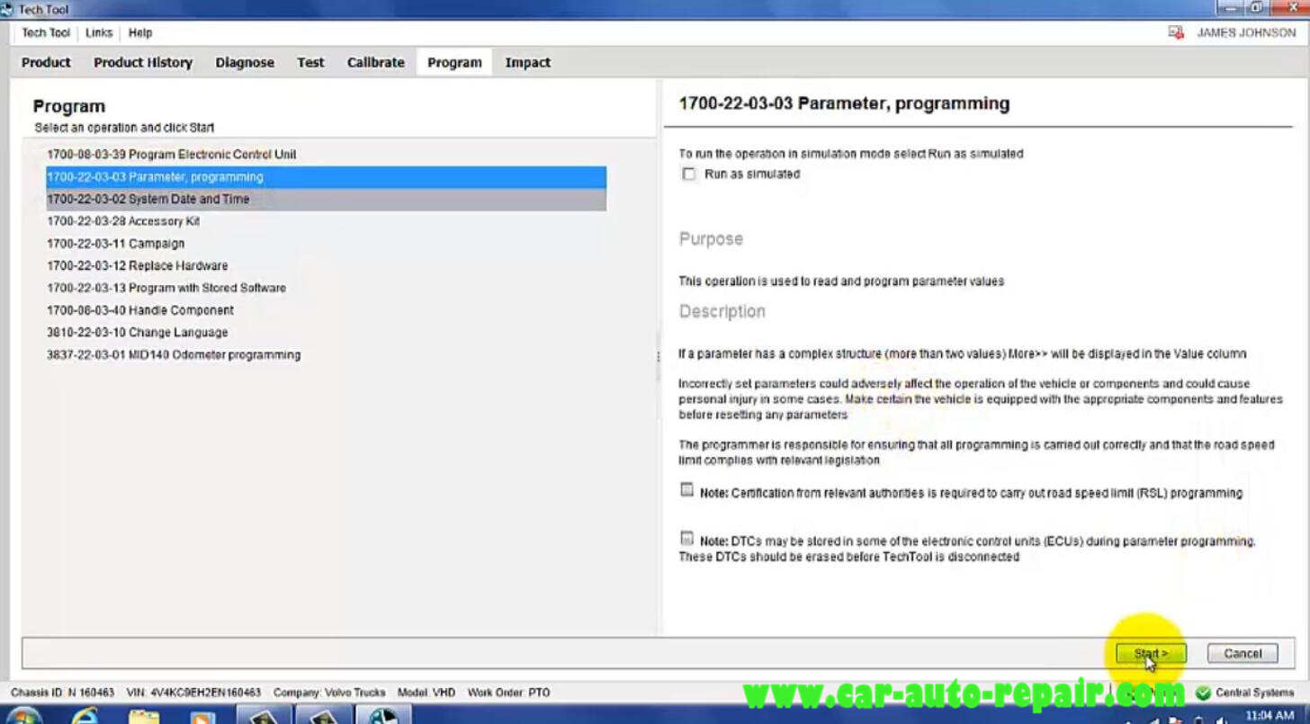 Volvo Premium Tech Tool Change Parameter P1AO5 (5)