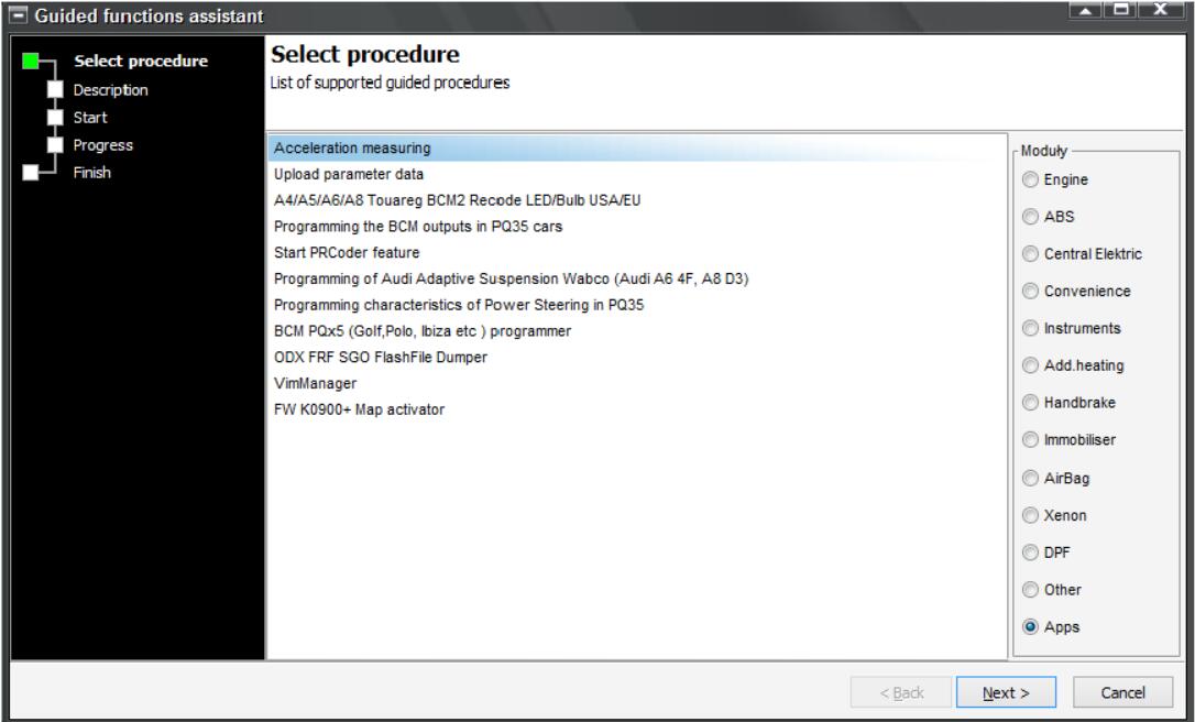 VCP System Acceleration Time Measurements for VW-1