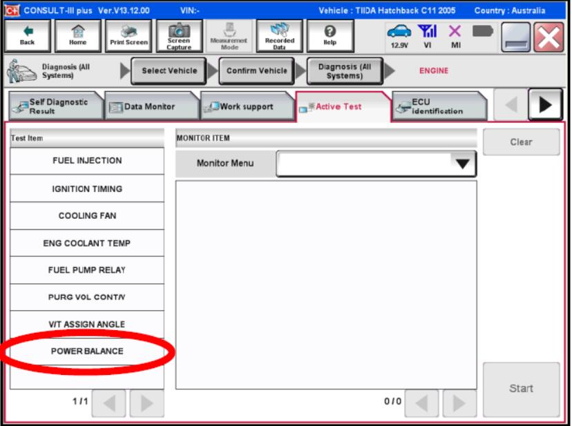 Nissan Consult 3 Plus Active Engine Cylinder Power Balance Test (3)