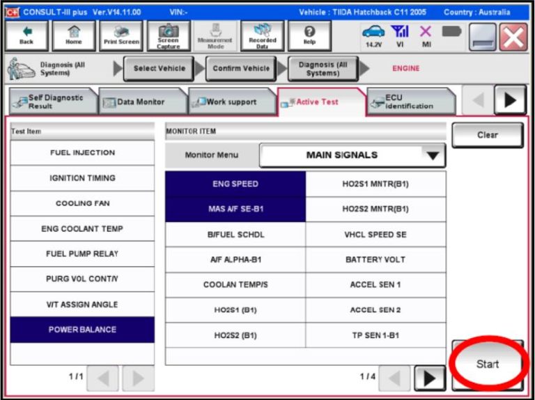 Nissan Consult 3 Plus Active Engine Cylinder Power Balance Test - Auto ...
