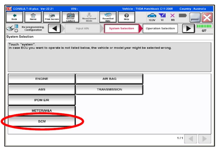 Nissan Consult 3 Plus BCM Configuration Guide (5)