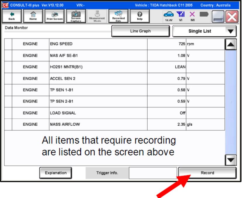 Nissan Consult 3 Plus Data Monitor Recording Function (9)