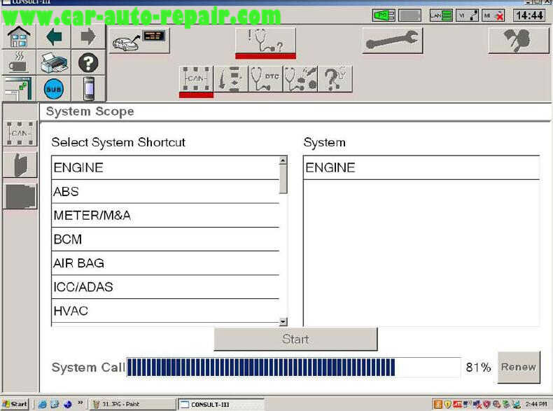 Nissan Consult 3 Plus Diagnos Read DTCs for Infiniti FX3545 2003 (12)