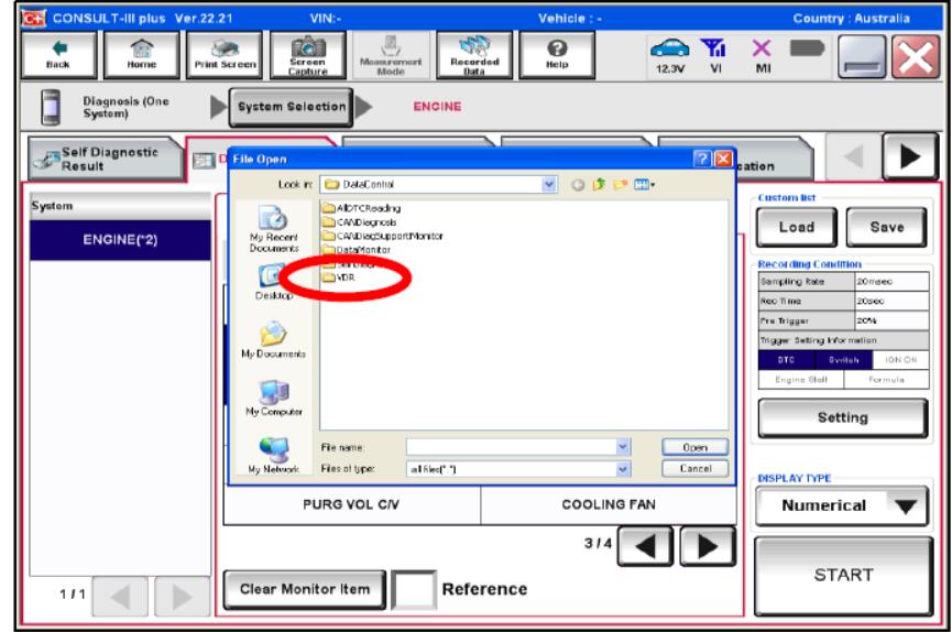 Nissan Consult 3 Plus VDR Setting Guide (15)