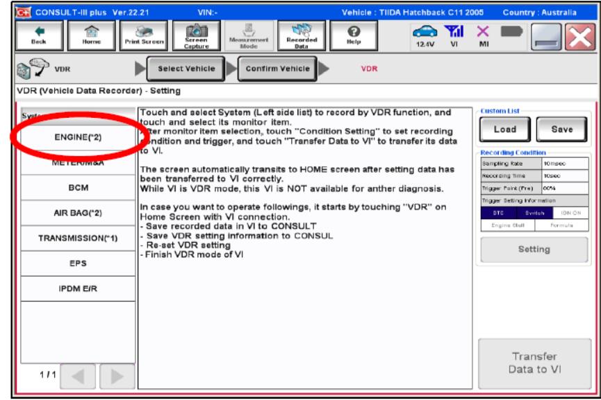 Nissan Consult 3 Plus VDR Setting Guide (3)