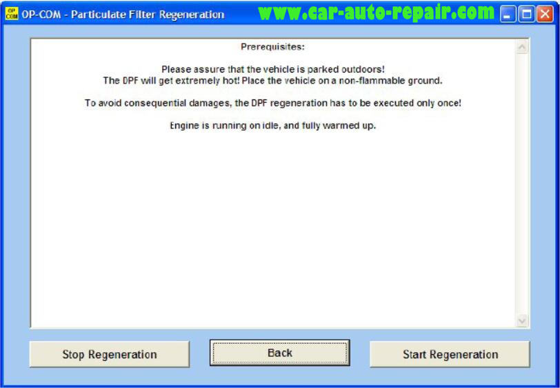 Opel DPF Forced Regeneration Manually by OPCOM VAXU-COM (1)