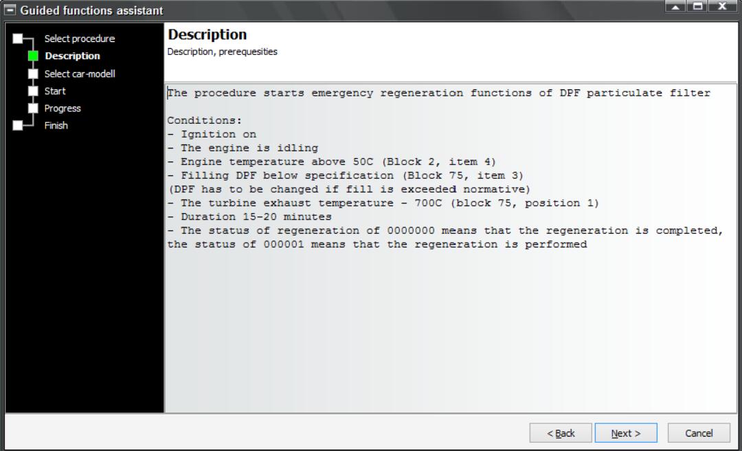 VCP System Perform DPF Emergency Regeneration for VW (2)