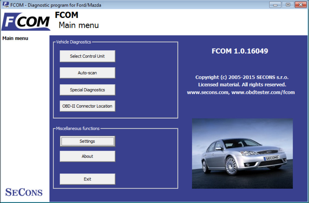 FCOM Ford OBD2 Diagnostic Software Download1